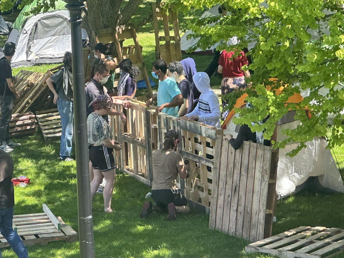 New anti-Israel encampment popping up at UMass Amherst right now