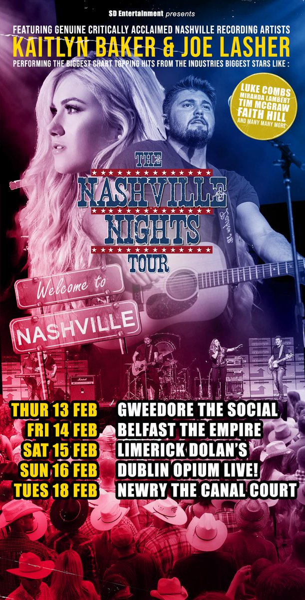 Yeehaw! The Nashville Nights tour hits the Empire Music Hall on Valentine's night 2024! Playing both kinds of music, country and western! Tickets on sale tomorrow via Ticketmaster and in person from the Empire Box Office!