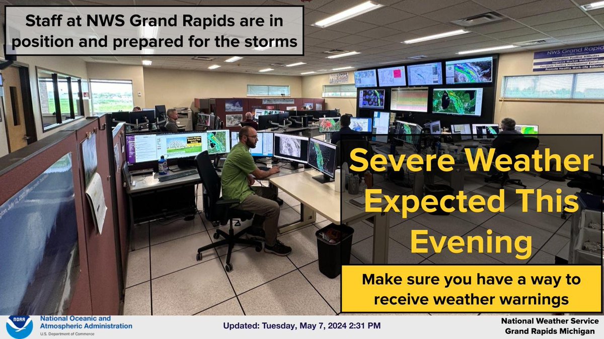 Severe storms are looking increasingly likely later this afternoon and into this evening. Make sure you have a way to receive warnings and have a plan to seek shelter if necessary. #miwx #wmiwx