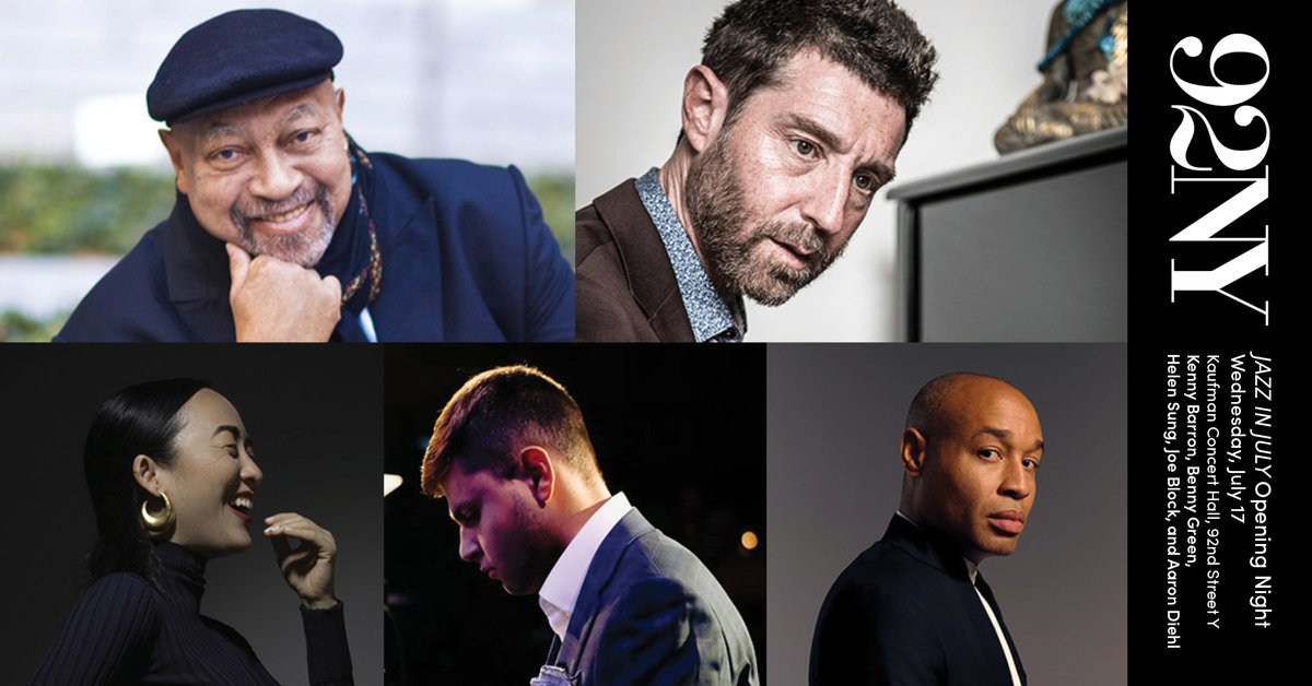 #Jazz in July <a href="/92ndStreetY/">The 92nd Street Y, New York</a> presents "Kenny, Benny &amp; Bop!" featuring Kenny Barron, Benny Green, Helen Sung, Joe Block, and Aaron Diehl on 🗓️ July 18 🎟️ t.ly/cE9Mj <a href="/bennygreenmusic/">Benny Green</a> <a href="/aarondiehl/">Aaron Diehl</a> #pianojazz