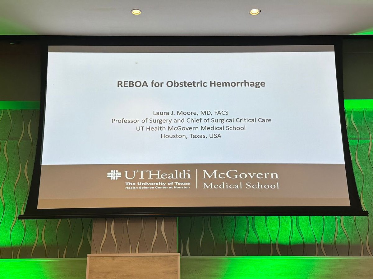 Prof Laura Moore shares more on REBOA for Obstetric Haemorrhage at #ICIGS2024 

@McGovernMed @UTHealthHouston