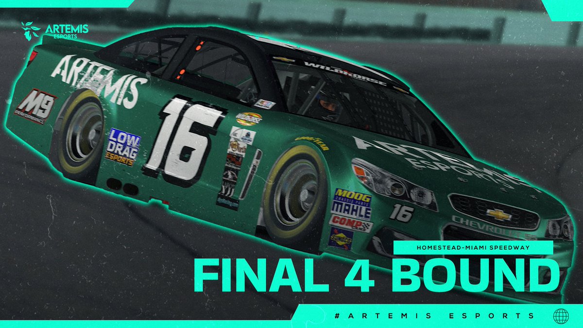 [#ARTEMISiR] 

FINAL! FOUR! BOUND! @BlakeGiglio1 Came from All The Way from 1 Lap down to WIN and Secure a Final 4 Appearance in the Sidewinders ARCA League! We're #OnTheHunt For that Championship! Lets Get It! 🏹