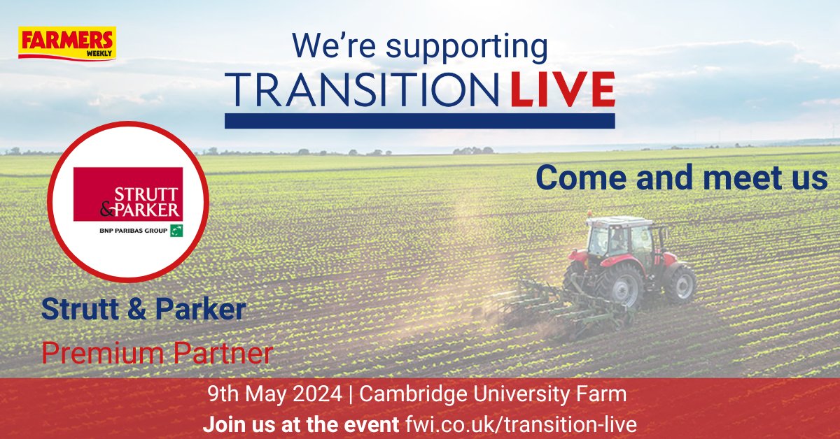 Less than a week to go! We are looking forward to being part of the conversation at the @FarmersWeekly's Transition Live where discussions will focus on how to build a sustainable future for your farm business. There's still time to book your tickets: tinyurl.com/238tw6nk