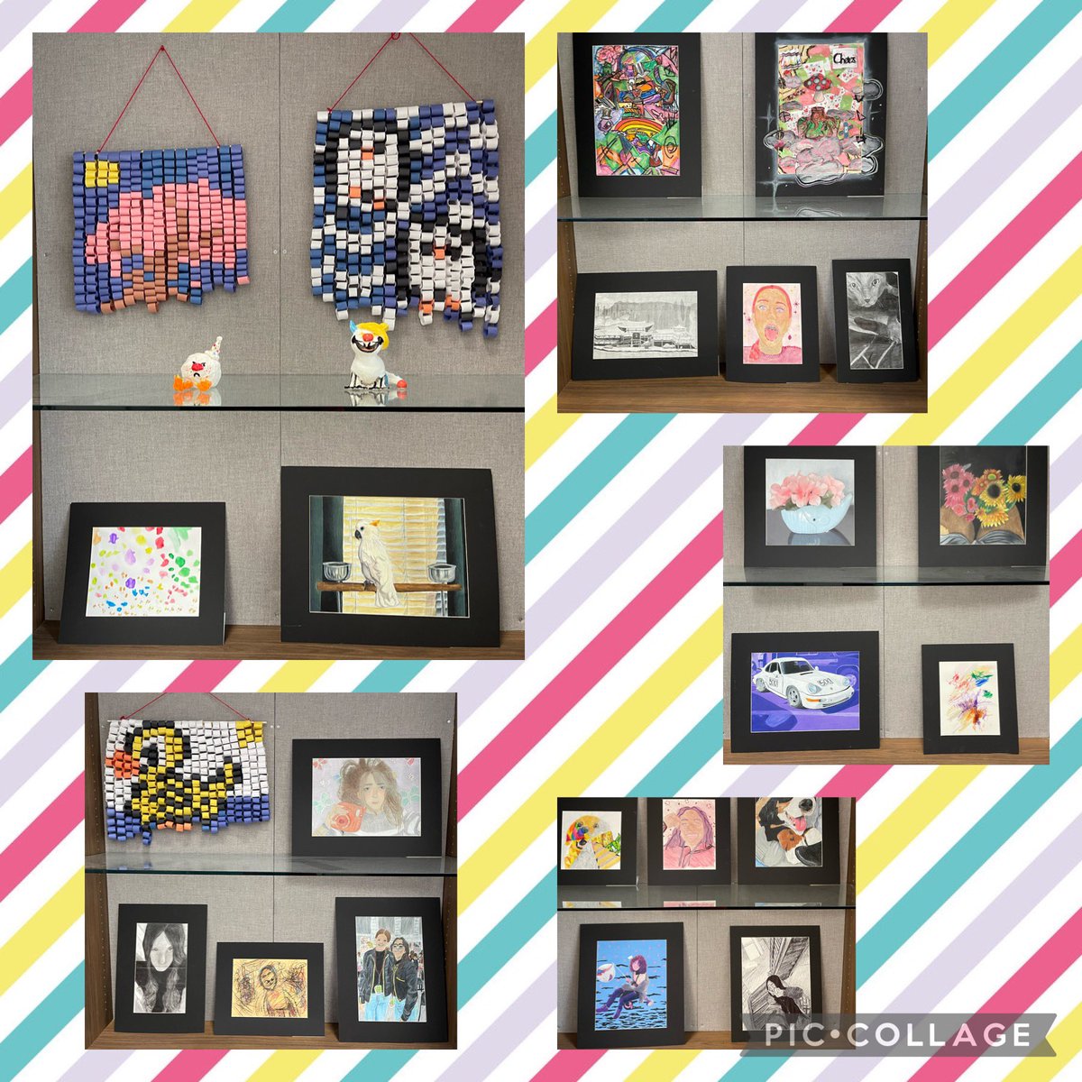 🏆 Celebrating all the amazing work created by KMS artists for the Fine Arts Festival!! Make sure to stop by the display cases to check it out.🎨 @HumbleISD_KMS @VisualArtHumble @HumbleISD_Arts #KMSCougarPride #HumbleISDArtists #wherecreativitystARTS @ladyFern12