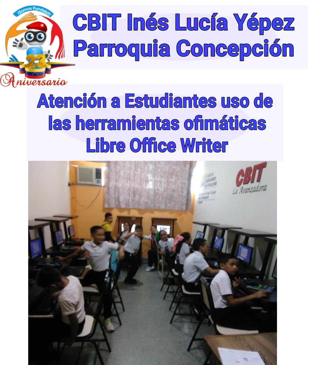 #Uso de las TIC en la Escuela
 #07 de mayo <a href="/NicolasMaduro/">Nicolás Maduro</a> <a href="/_LaAvanzadora/">Yelitze Santaella</a> @MPPEDUCACION <a href="/Fundabit_/">FundabitOficial</a> <a href="/leivi24/">Leivi/Oceanía</a> <a href="/cdcelara/">Centro de Desarrollo de la Calidad Educativa Lara</a> <a href="/EleamerAbdala/">Eleamer Elkatrib</a> <a href="/Dimary08/">D!mary_Anzola</a> <a href="/Fundabitlara01/">Fundabit Lara</a> <a href="/EleamerAbdala/">Eleamer Elkatrib</a>