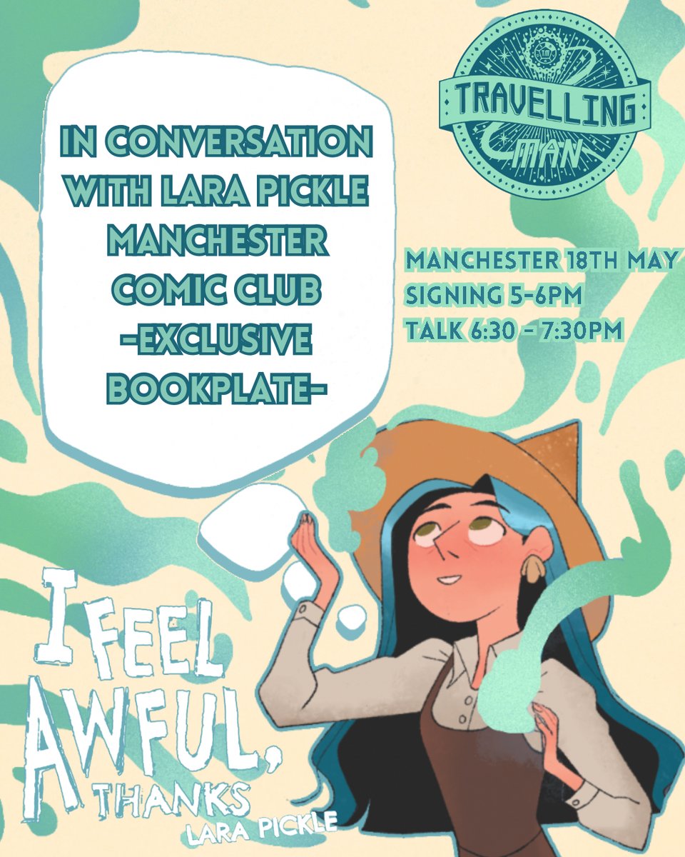 💙🧙18th of May🧙‍♀️💙 come down and let’s talk comics, mental health and witches with the amazing Lara Pickle!