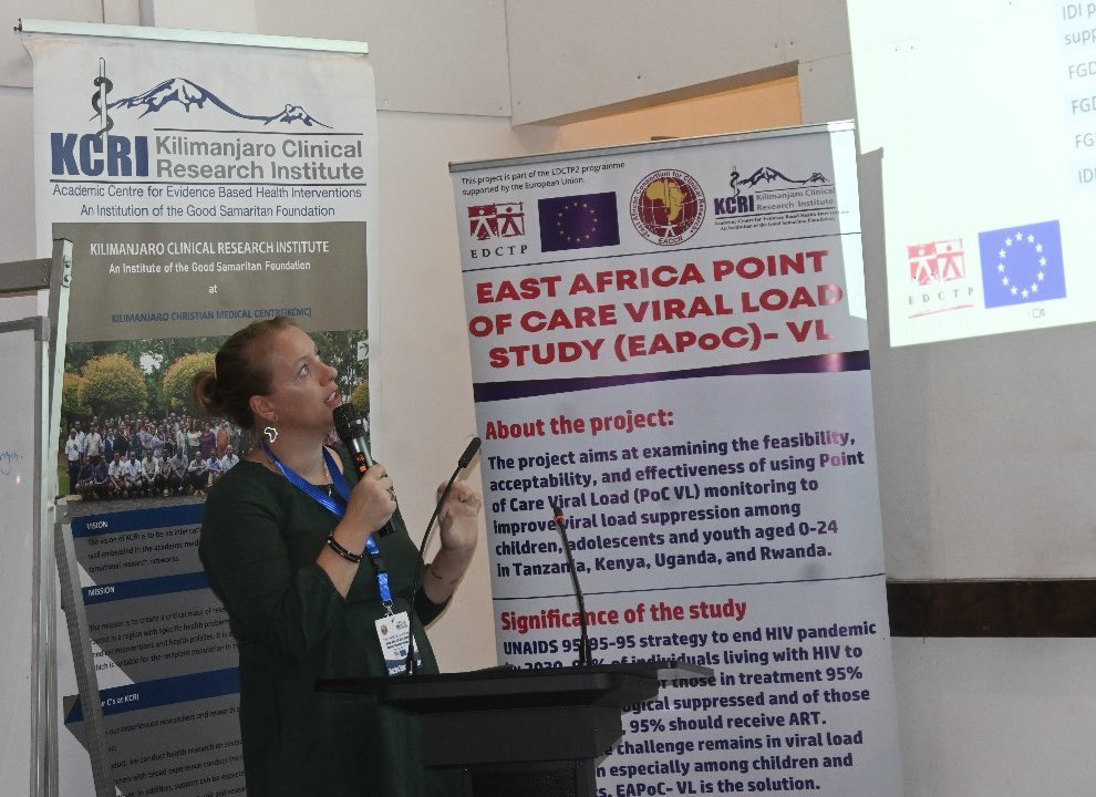 Presenting the progress of our study on acceptability and feasibility of Point-of-care viral load monitoring of CALHIV @EACCR2 ! #research #implementationscience #poc #vlmonitoring #seniorfellow @EDCTP @KCRITanzania