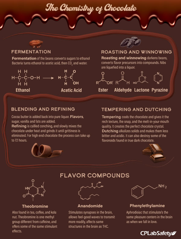 Indulge in the chemistry of chocolate with our latest infographic! Full resolution PDF is available on our website for download here: calpaclab.com/the-chemistry-…

 #chemistry #stem #pharma #lifesciences #chocolate #foodscience #valentinesday