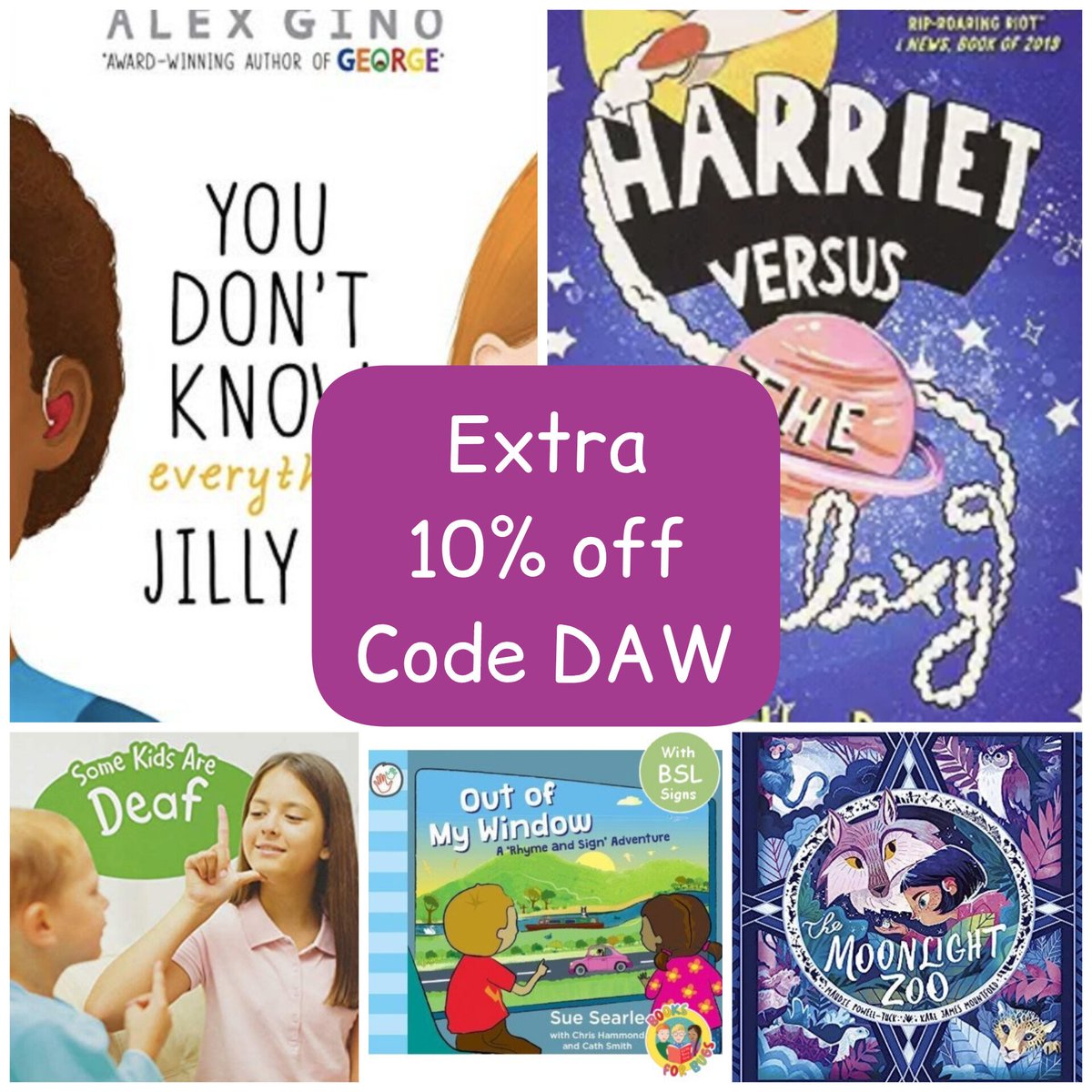 This week is Deaf Awareness week and so we have an extra 10% off all our books featuring deaf characters and all signing books.
Just use code DAW at the checkout stage.