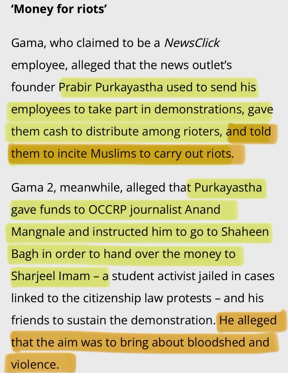 Prabir Purkayastha used to send his NewsClick staff in the protest, gave them cash to distribute among rioters, and told them to incite Muslims to carry out riots. (~Witness account) YouTubers Ravish & Rathee won't quote this example while talking about free press index.