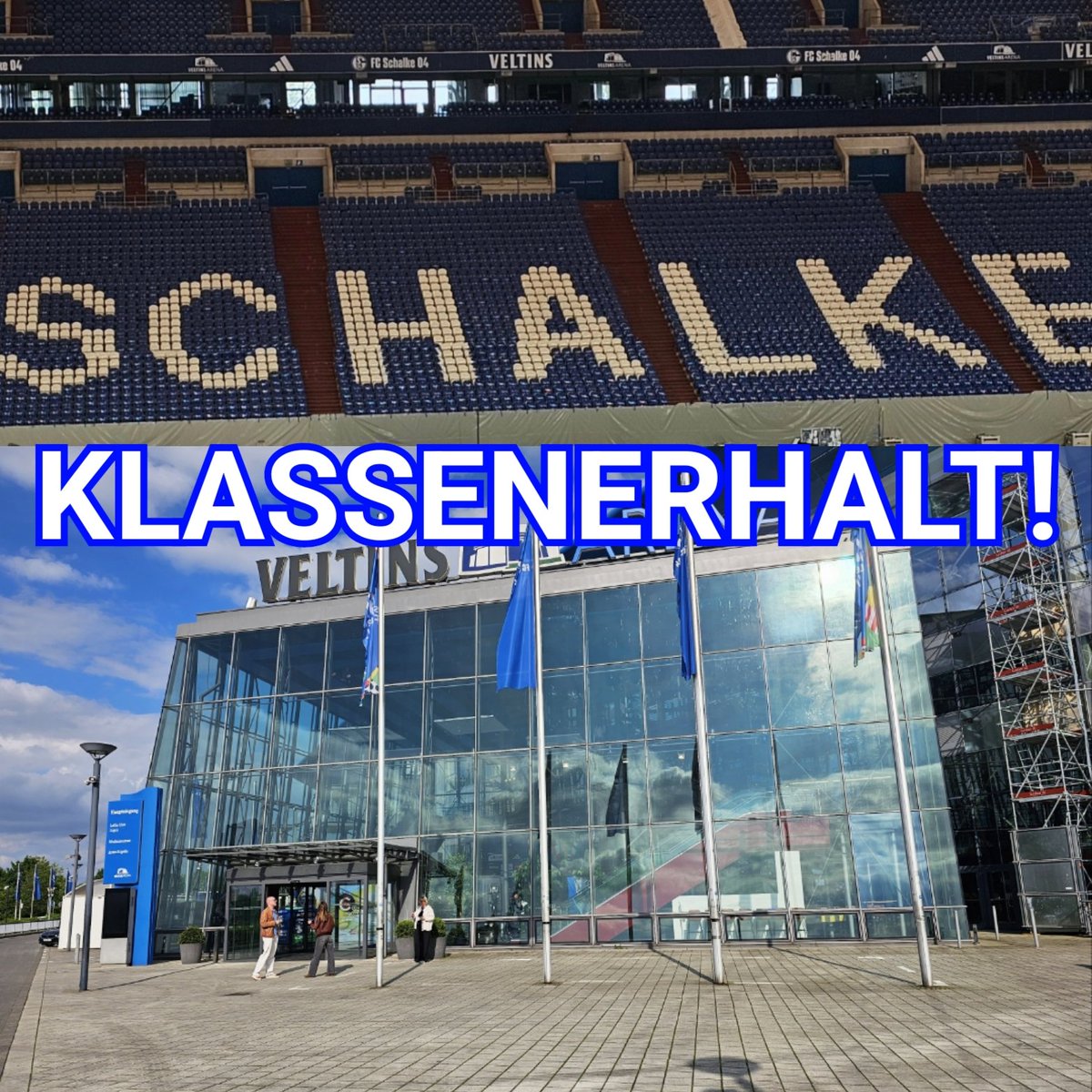 Klassenerhalt! Und das richtig geil mit 4:0 gegen Osnabrück. Als #Schalke-Fan ist man ja Höhen und Tiefen von Geburt an gewohnt, aber wir fühlten uns selten so verloren wie diese Saison. Jetzt aufatmen, Freude und die Hoffnung, dass alles besser wird in der nächsten Saison. 💙🤍