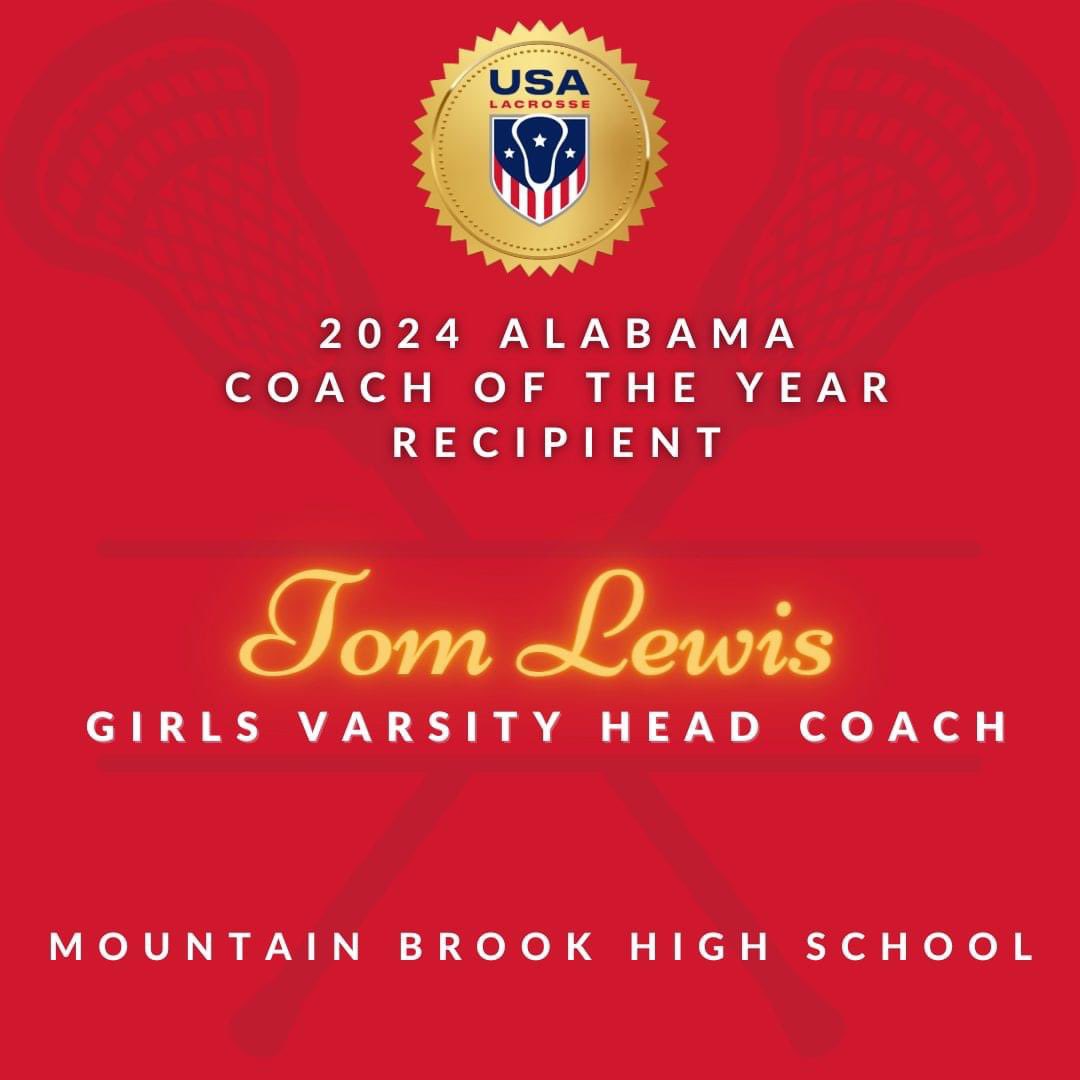 Congratulations to Coach Tom Lewis.