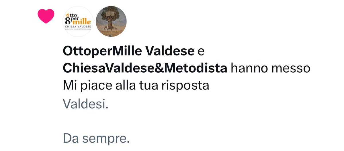 Fare la cosa giusta vale due like. 
@8x1000Valdese @ValdeseChiesa.