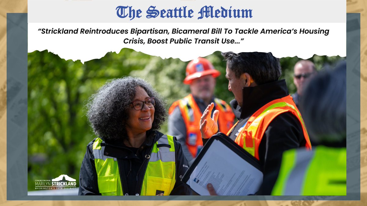 WA state doesn't have the housing supply to keep up with demand, making home ownership unattainable for too many families. That's why I introduced the Build More Housing Near Transit Act, common-sense legislation w/ bipartisan & bicameral support. Read: seattlemedium.com/strickland-rei…