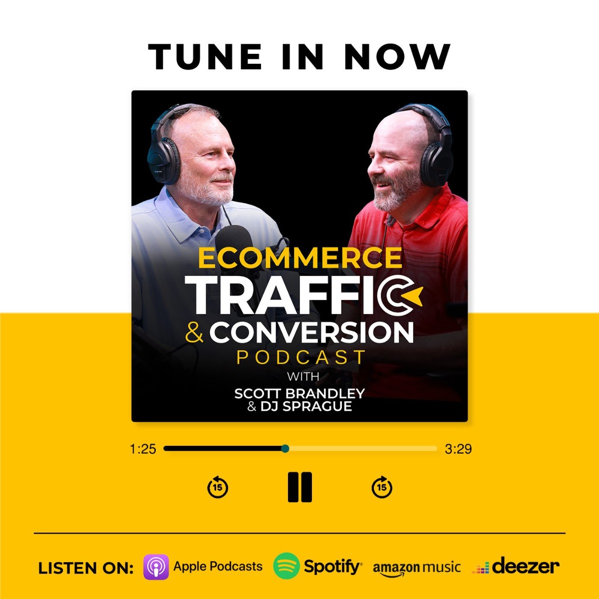 Is your ecommerce strategy driving results? It's time to tune into the Ecommerce Traffic & Conversion Podcast!

Start listening now and ensure your ecommerce business isn't left behind ⬇️
podcasts.apple.com/us/podcast/eco…

#EcommerceSuccess #PodcastLaunch #DigitalMarketing