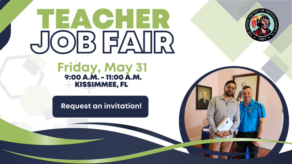 Are you interested in joining the SDOC family? Our Human Resources team is hosting a Teacher Job Fair on Friday, May 31st from 9:00 a.m. to 11:00 a.m. You can request an invitation to this job fair by completing the following application: bit.ly/TeacherJobFair… #SDOCGoodtoGreat