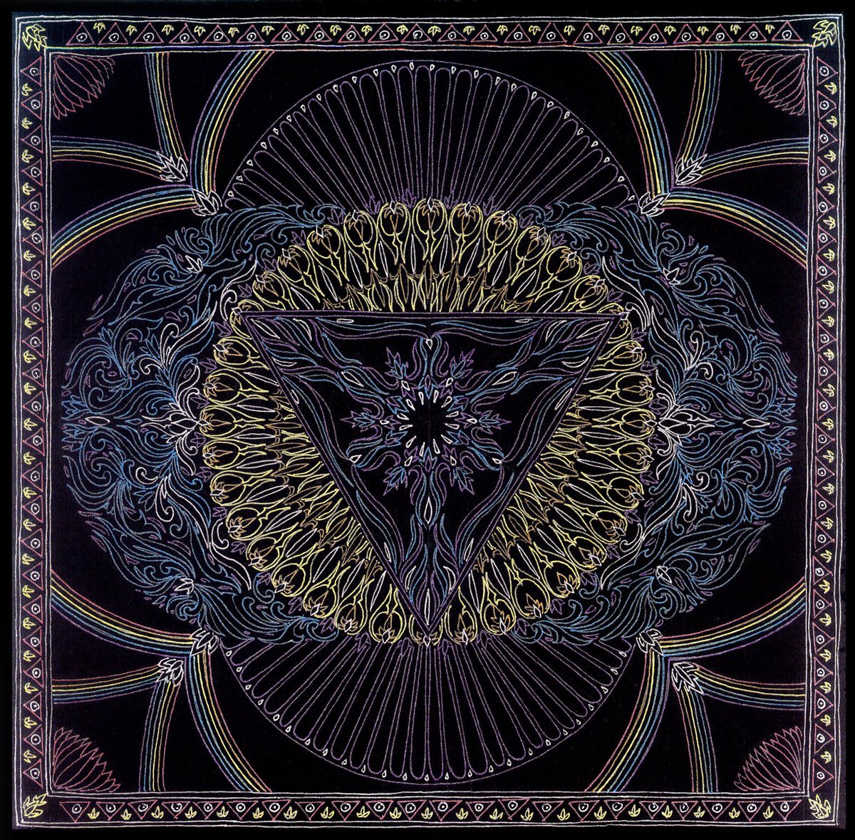 Chakra Ajna Mandala

“Om . . .
Resonating to the worlds
Pulsing beyond sight

To see what truly is
To view what is not
To peer into what shall
To gaze into what was

And awaken
To what is . . .”

2012
Metallic Gel Pen on Illustration Board

#visionaryart #mandala #mandalaart