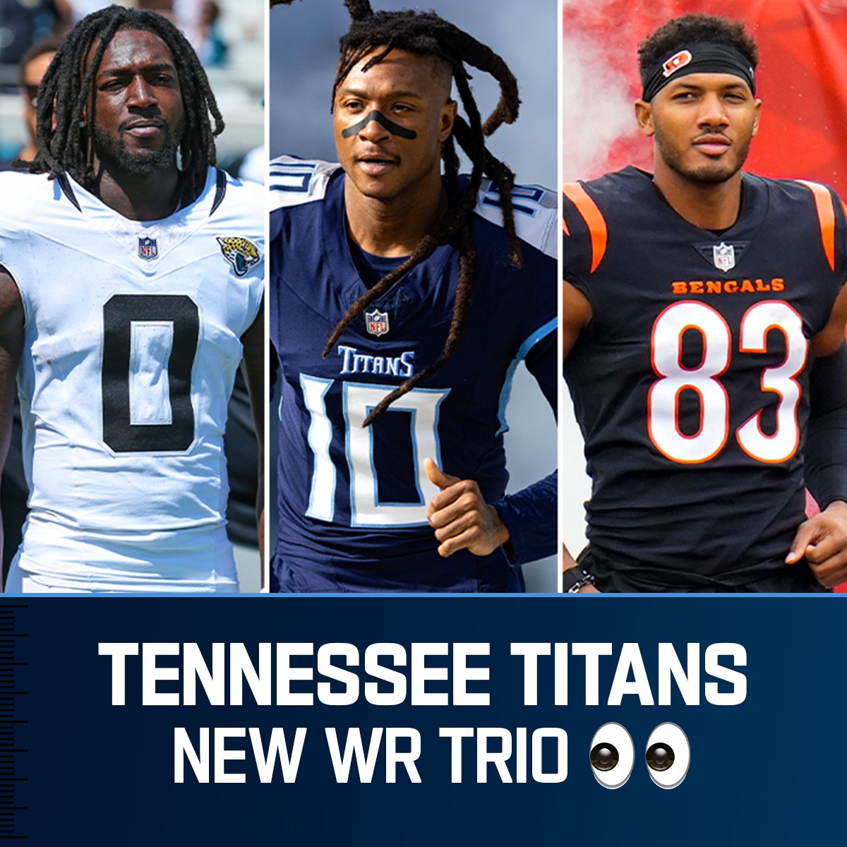 The @Titans surrounded @will_Levis with veteran WR talent this off-season 🔥

@CalvinRidley1 | @DeAndreHopkins | @boutdat_23