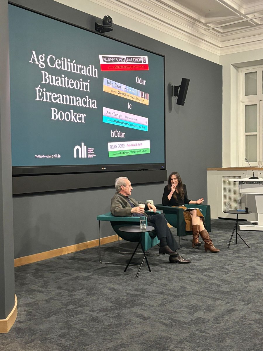 “The great writers stand behind us like Easter Island statues.” 🗿 - John Banville, in a fascinating discussion with Claire Kilroy as part of our series ‘Celebrating Ireland’s Booker Winners’.