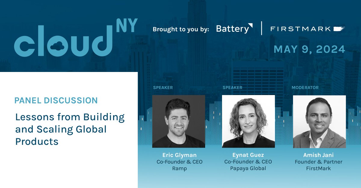.@Papaya_Global and @tryramp are two of the fastest-growing, private tech companies in the world. We’re excited to have @EynatGuez and @eglyman join us at #CloudNY to share the secrets behind their exponential growth, but also what’s hard and challenging—even when growth is up…