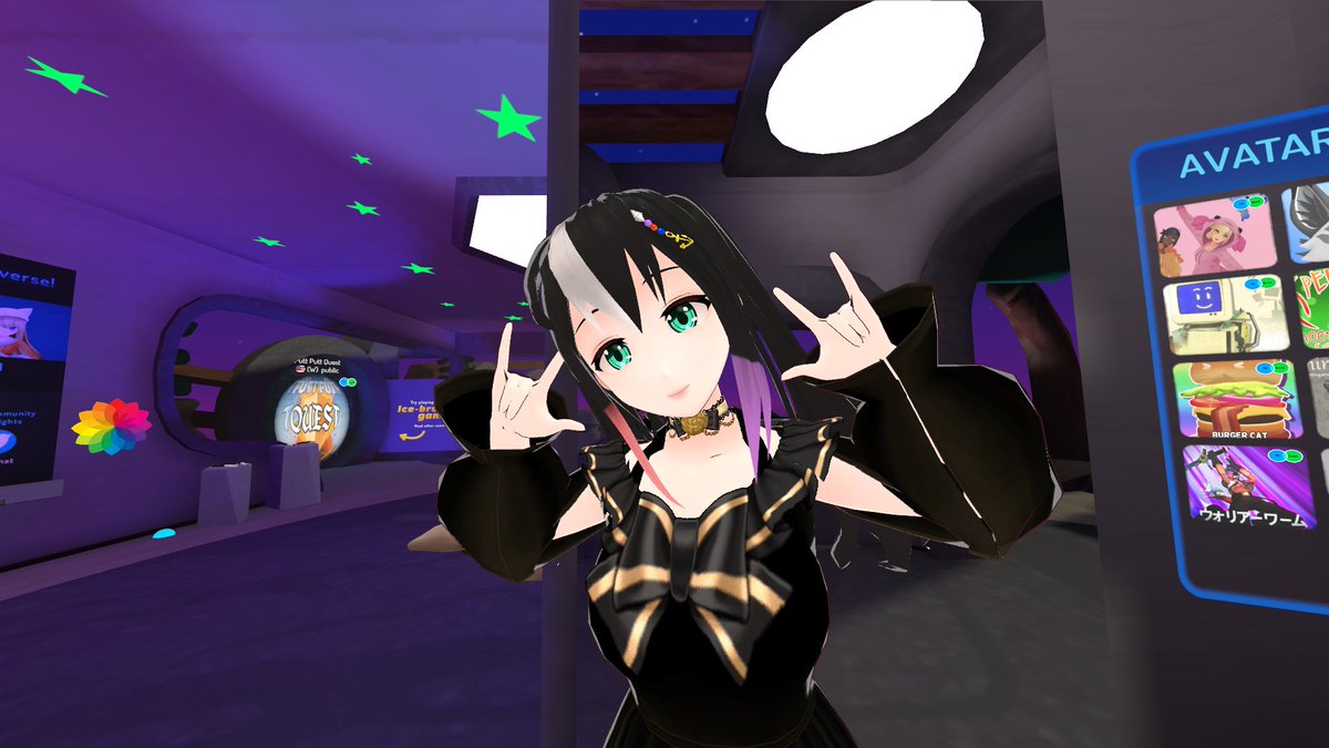 最近VRchat始めました！仲良くしていただけると嬉しいですよろしくお願いいたします！
 #VRCHAT始めました　#VRChat