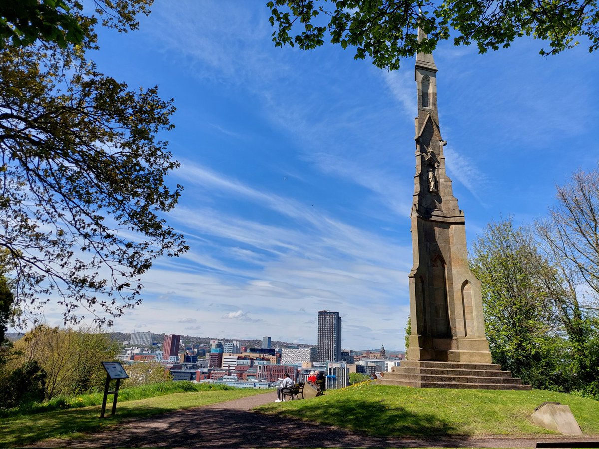 The scent of wild garlic and one of the best views in Sheffield from my lunchtime run to the Cholera Monument and Clay Woods today #Sheffield