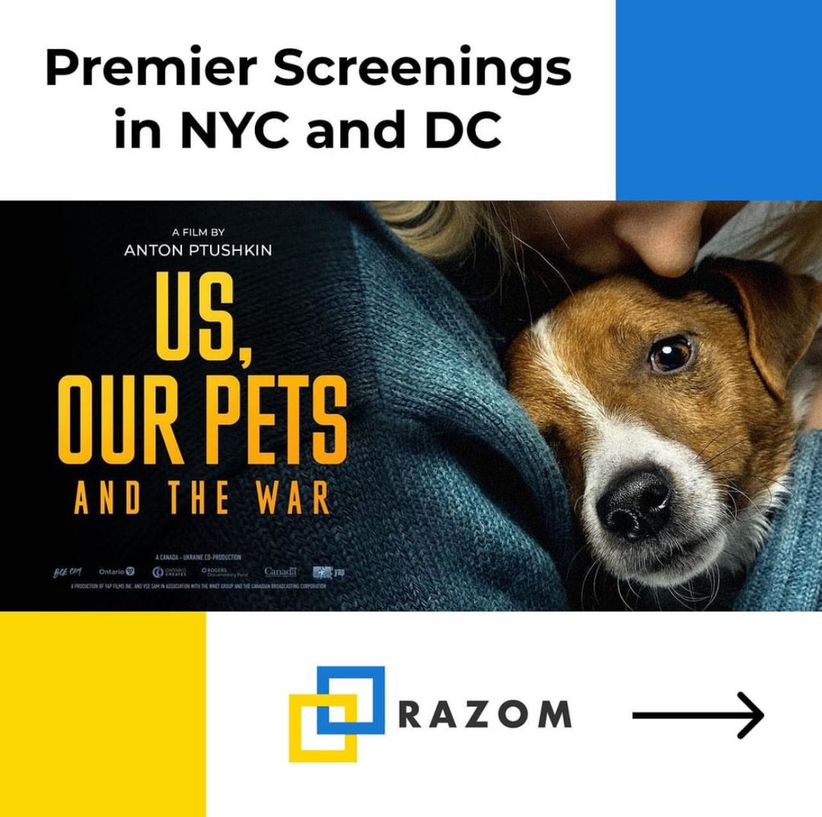 Really excited for another colab @ptuxerman x @razomforukraine NYC Screening: May 16, 6:30 p.m. ￼Location: Village East, Theater 1 Tickets: bit.ly/Razom-Ptushkin… DC Screening: May 20, 6:30 p.m. Location: Landmark's E Street Cinema Tickets: bit.ly/Razom-Ptushkin…