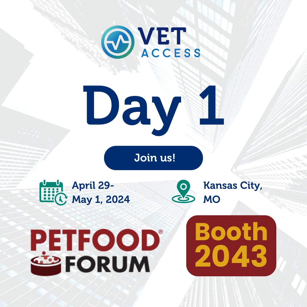 Gearing up for an exciting day at #PetfoodForum? Make sure to visit us at Booth 2043 for insights and strategies that will take your pet food brand to the next level. See you there!

#vetaccess #animalhealth #insights