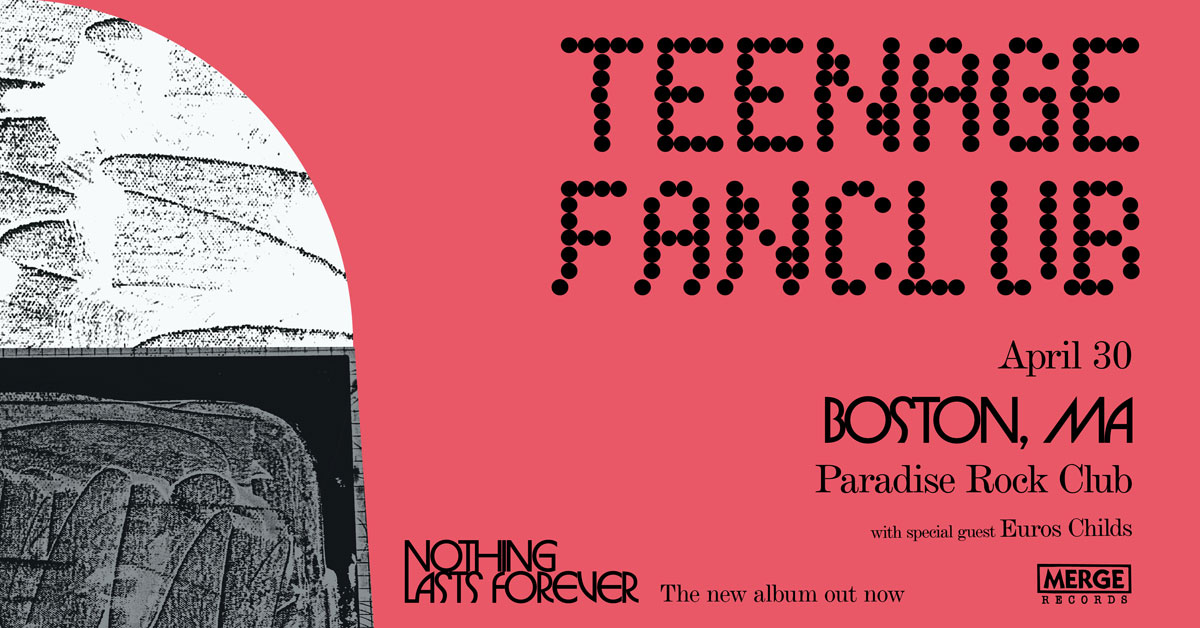 TONIGHT 📆 @TeenageFanclub, Euros Childs 👽 🎟: bit.ly/3UFQ1TA 🚪: 7PM 🎶: 8PM All ages