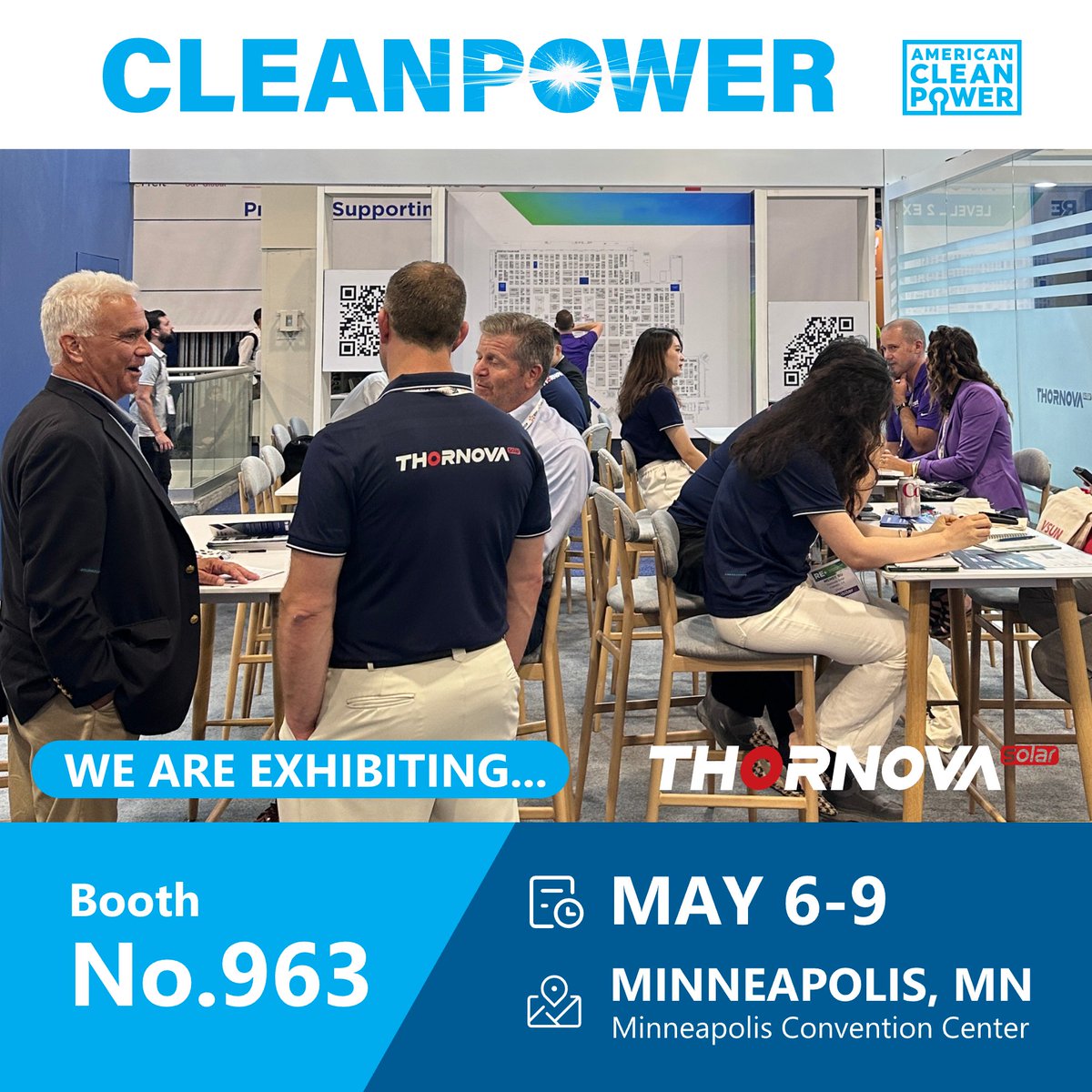 Looking forward to meeting you all at #CLERNPOWER2024 in Minneapolis next week!

Come see us at Booth #963 to learn about Thornova's reliable, high-performance TOPCon and PERC modules, and grab some exclusive swag. 

#CLERNPOWER2024 #SolarSolutions 
#SolarModules #SolarTechnology