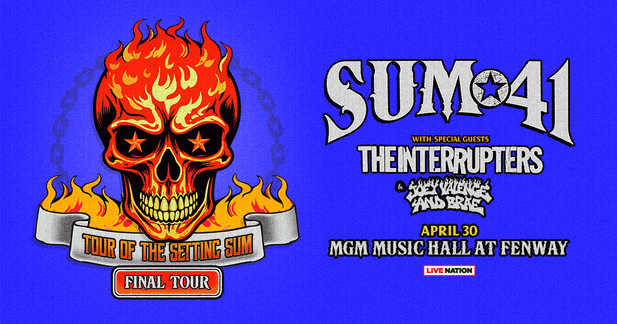 TONIGHT 📆 @Sum41, @TheInterrupters, @JoeyValence, Brae🔥 🎟: bit.ly/3UFbJaf 🚪: 6PM 🎶: 7PM All ages