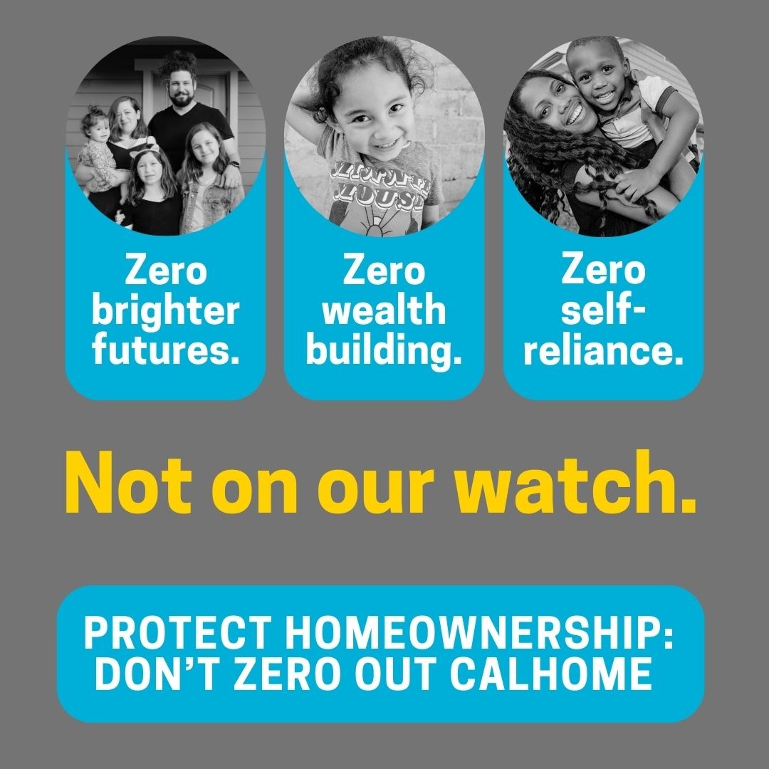 Homeownership creates stability for families. The plan to zero out CalHome funding in the #CABudget threatens the prosperity of thousands. 

📢 Take a stand to #SaveCalHome today!

#ProtectHomeownership #DontZeroItOut  

@Scott_Wiener @AsmJesseGabriel @CASpeakerRivas @Ilike_Mike