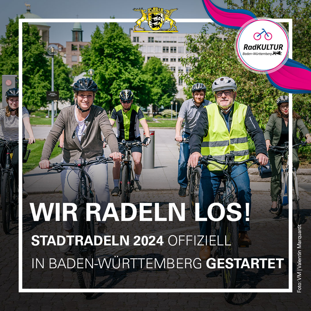 Gleich zum Start des #STADTRADELN ein Rekord. Über 800 Landkreise und Städte in Baden-Württemberg machen mit. So viele wie noch nie. Starkes Signal fürs #Fahrrad aus #THELÄND.