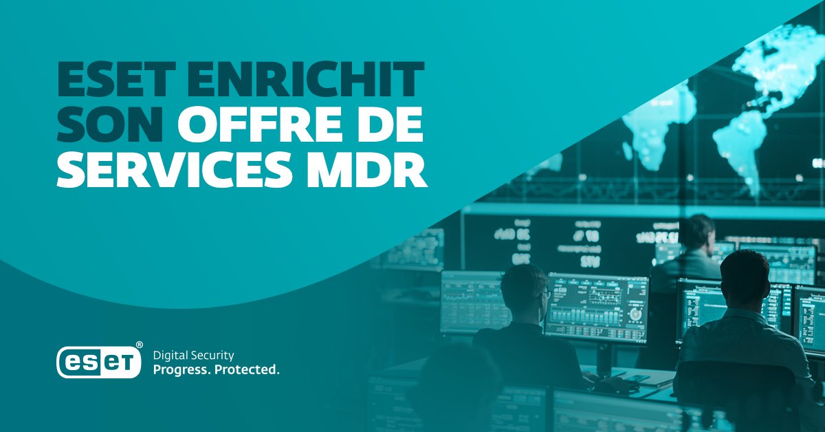 🚀 Breaking news ! Nous enrichissons notre portefeuille de services Managed Detection and Response (#MDR) avec 2 nouveaux niveaux d'abonnement : ▶ ESET PROTECT MDR pour les PME ▶ ESET PROTECT MDR Ultimate pour les grandes entreprises #ESET #ProgressProtected #cybersecurite