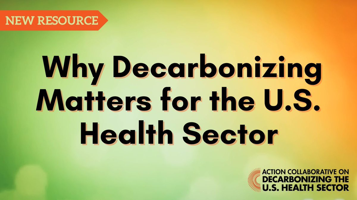 Decarbonizing matters for the planet’s well-being—and human health. Learn how the health care sector can lead on climate action to benefit patients and communities, financial stability, and the environment in this new NAM resource: buff.ly/49wvGUi #ClimateActionforHealth