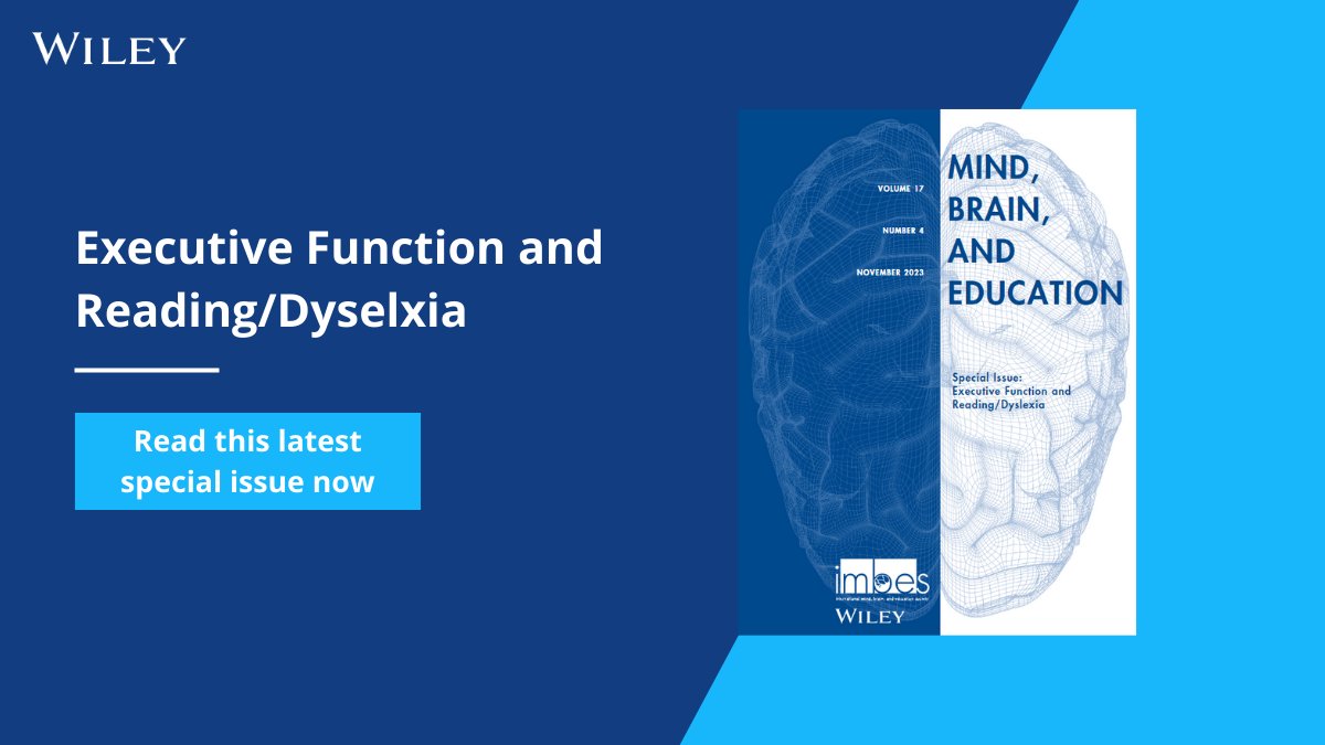 New special issue from Mind, Brain, and Education. Read now 🔗 ow.ly/AAbt50R408k