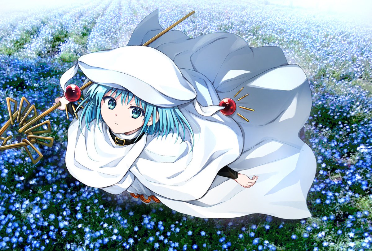 1girl solo looking at viewer short hair blue eyes long sleeves dress  illustration images