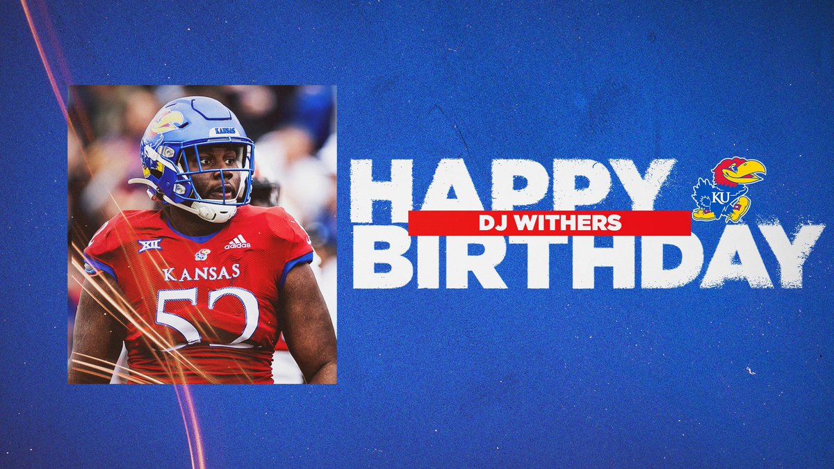 Let’s all wish our Jayhawk Family member @DeldrickWithers a very Happy Birthday! DJ, enjoy your special day! #RockChalkBirthday