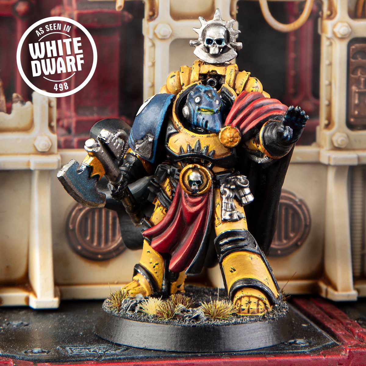 Don’t think I posted this at the time but here’s my Librarian Consul from 498. #whitedwarf #WarhammerCommunity #horusheresy #imperialfists