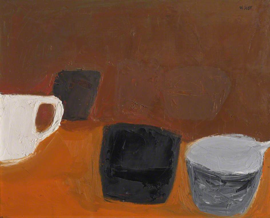 2024 marks the 100th anniversary of William Scott's arrival in Northern Ireland. Read more about the artist 👉 ow.ly/5Tzl50RhTu3 'Still Life with White Mug' by William Scott (1913–1989) © estate of William Scott 2024. 📷 @kettlesyard