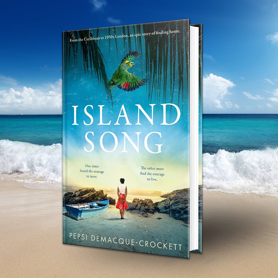 Listen closely and you will hear her island song 🏝️🎵 Today we're revealing this gorgeous cover for #IslandSong, the sweeping, epic Windrush novel from @PepsiDemacqueC inspired by her own family history. Coming January 2025, pre-order your copy here: smarturl.it/IslandSong