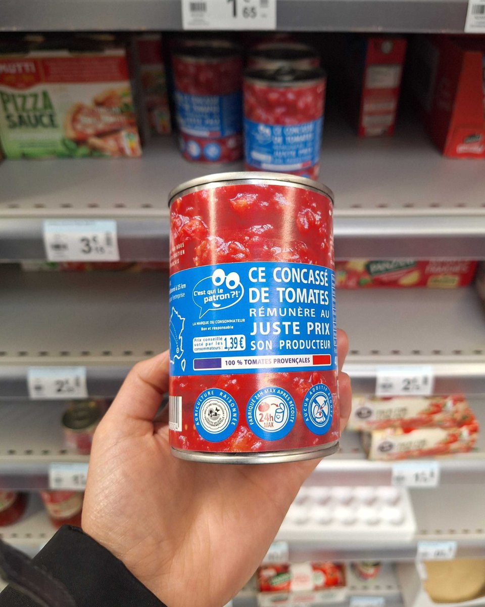 Le nouvel emballage du concassé de tomates est en rayon 🤩🍅

Pour rappel, nous avions voté collectivement l’année dernière pour un passage à la conserve à la suite d'une forte augmentation des coûts de production (la quantité reste la même : 400G) 😊

Ainsi, nous avons pu 👉…
