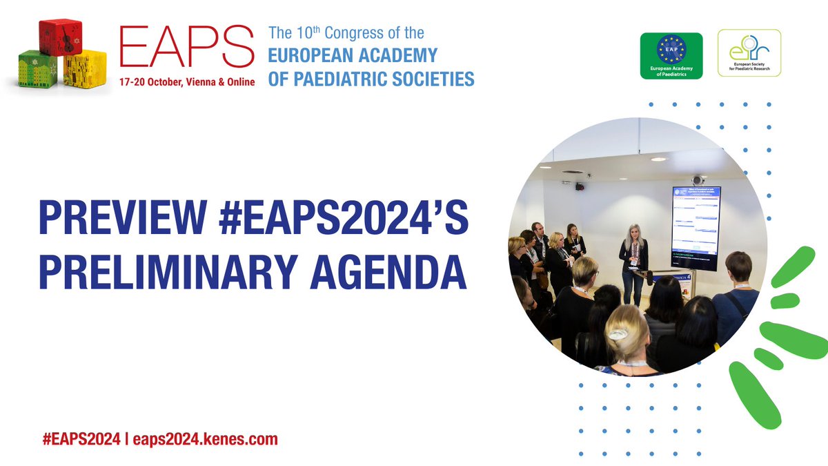 Discover the #EAPS2024 preliminary programme! ▶️ Dive into topics like genomics, multi-omics, and infectious diseases. Enhance global #PedsICU collaboration. Save up to €200 with early registration by 11 July!⤵️ bit.ly/3wIH5me @espr_esn @EAPaediatrics