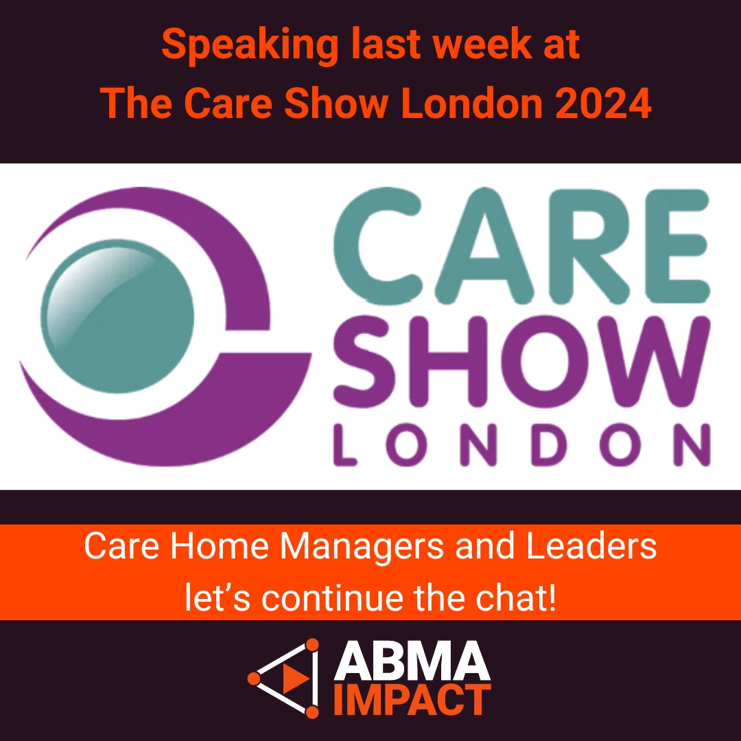 It was a privilege speaking at The Care Show London 2024 last week, but let's keep the chat going. Find out more about how we can help with CQC Compliance, EDI, Workforce Wellbeing and Culture. Email us action@abmaimpact.com
#ABMAImpact #makeanImpact #carehomemanagers