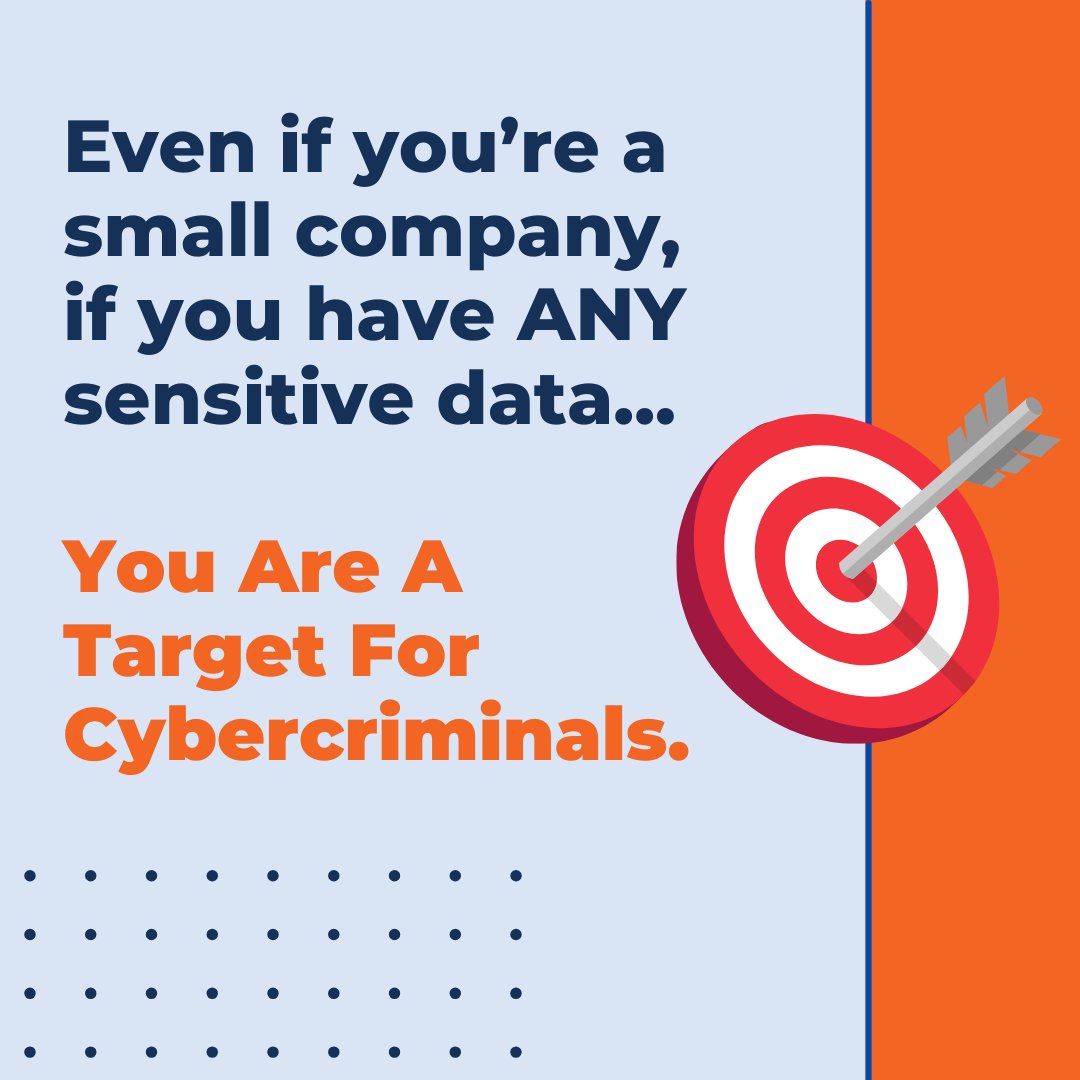 If you think you're too small to be noticed by hackers, you're wrong.  #DataProtection #SmallBusinessSecurity #CyberAwareness #Itconinc #SecureYourBusiness

📲 Book a 10-Minute Discovery Call with our team and we'll help you map out a plan to get started - ow.ly/FrIF50RlCGu