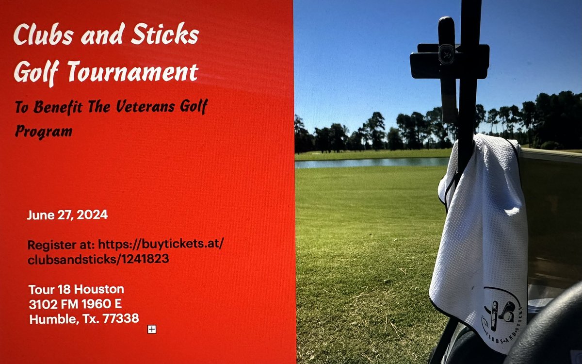 Golf Tournament Registration 

buytickets.at/clubsandsticks…

#golf #golftournament #golflife #military #veterans #veteransupport #charity #enjoy #enjoylife