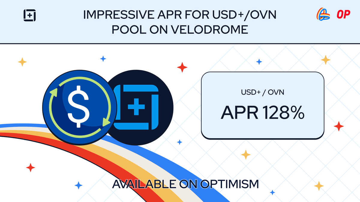 Exiting APR for $OVN/USD+ pool on @VelodromeFi