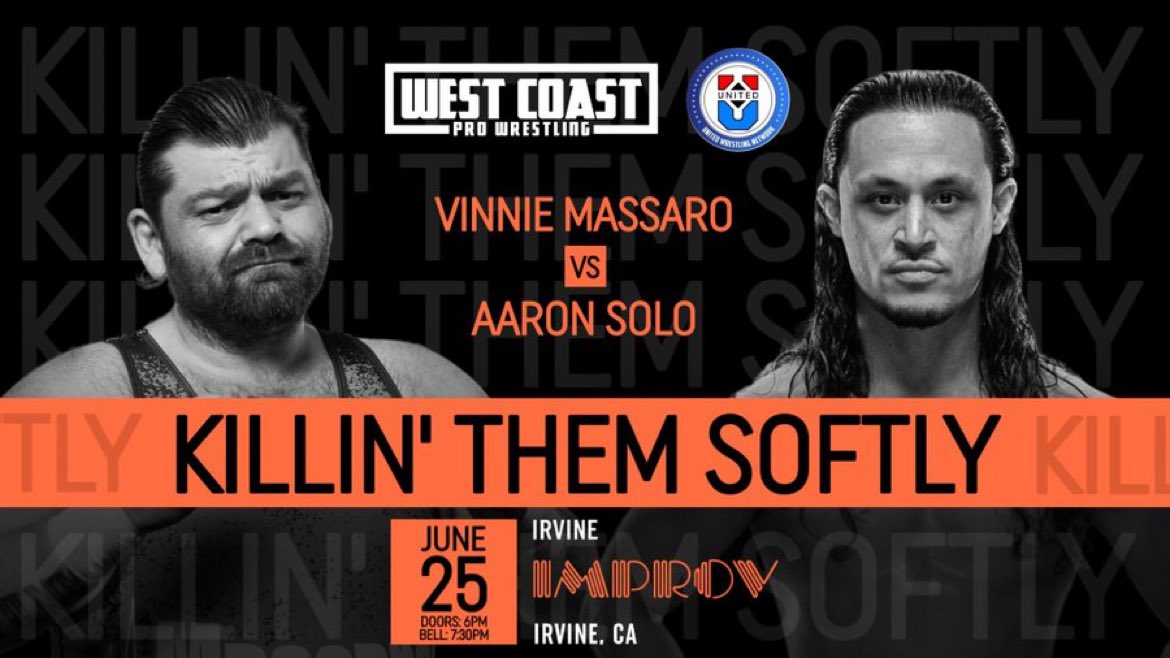 Vinnie Massaro VS Aaron Solo at Killin’ Them Softly!!! KILLIN’ THEM SOFTLY West Coast Pro x UWN Tuesday, June 25th Irvine, CA Irvine Improv Tickets available now:improv.com/irvine/comic/c…