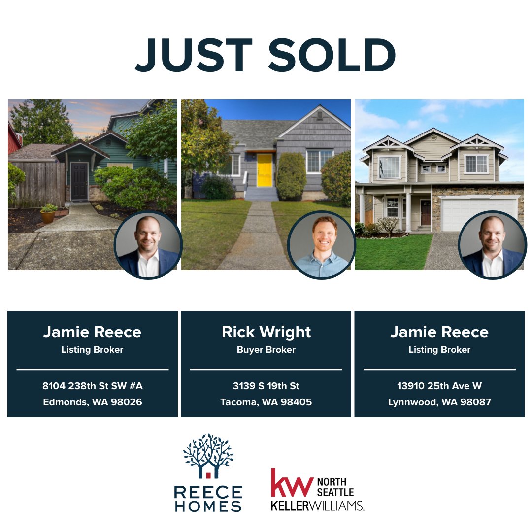 🎉🏠These beautiful townhouses at Edmonds & Lynnwood are officially off the market and we also helped another happy buyer purchase their dream home in Tacoma. 🌟 Call us at 206-489-4920 or email us at info@reecehomes.com. Let's make your real estate dreams come true! 
#ReeceHomes