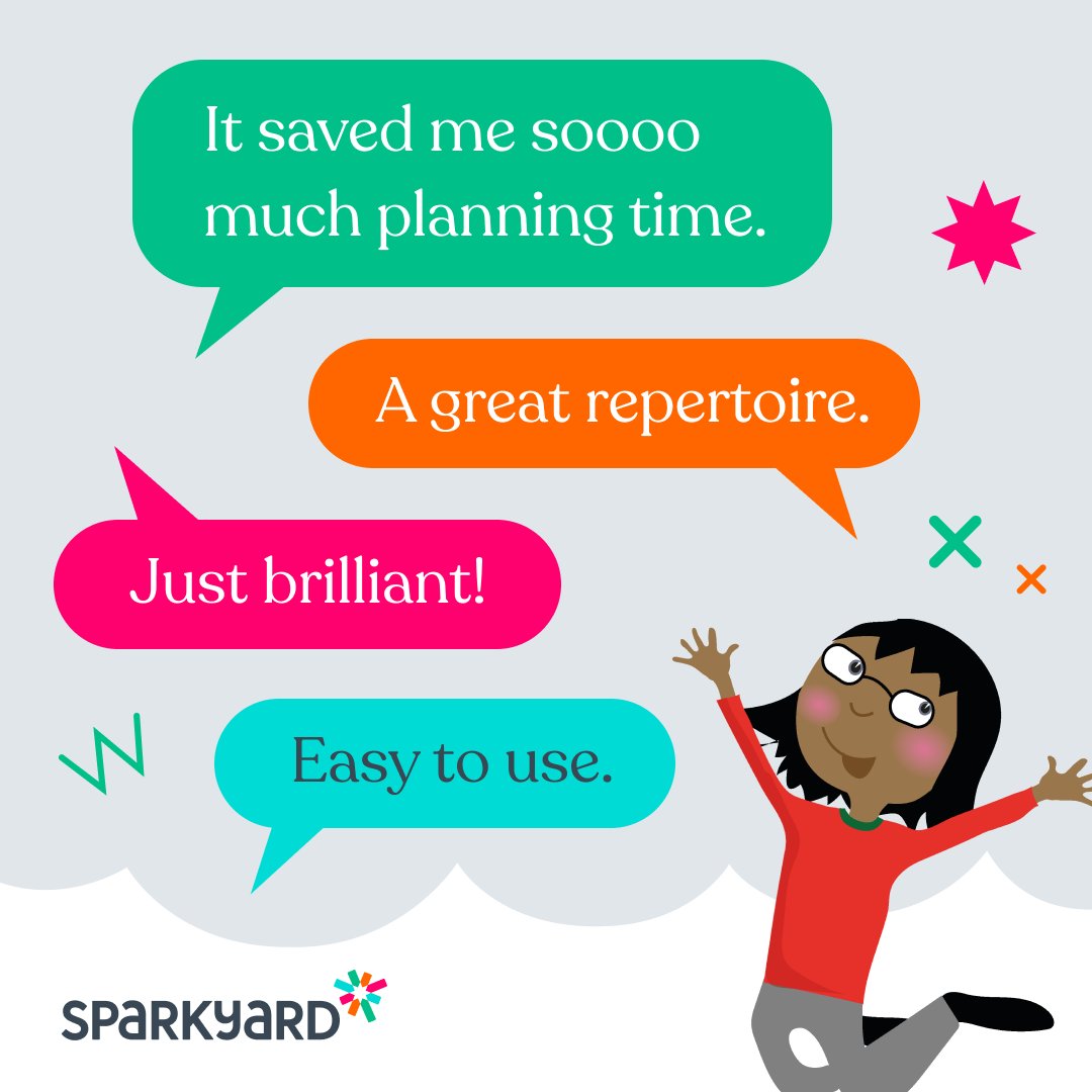 Have you signed up for your FREE Sparkyard trial yet? sparkyard.com 👍 'Accessible & user-friendly' 👍 Nearly 1000 songs 👍 Flexible music curriculum 👍 Supports wellbeing and community 👍 Made by teachers, for teachers 👍 Includes resources for ALL curriculum subjects